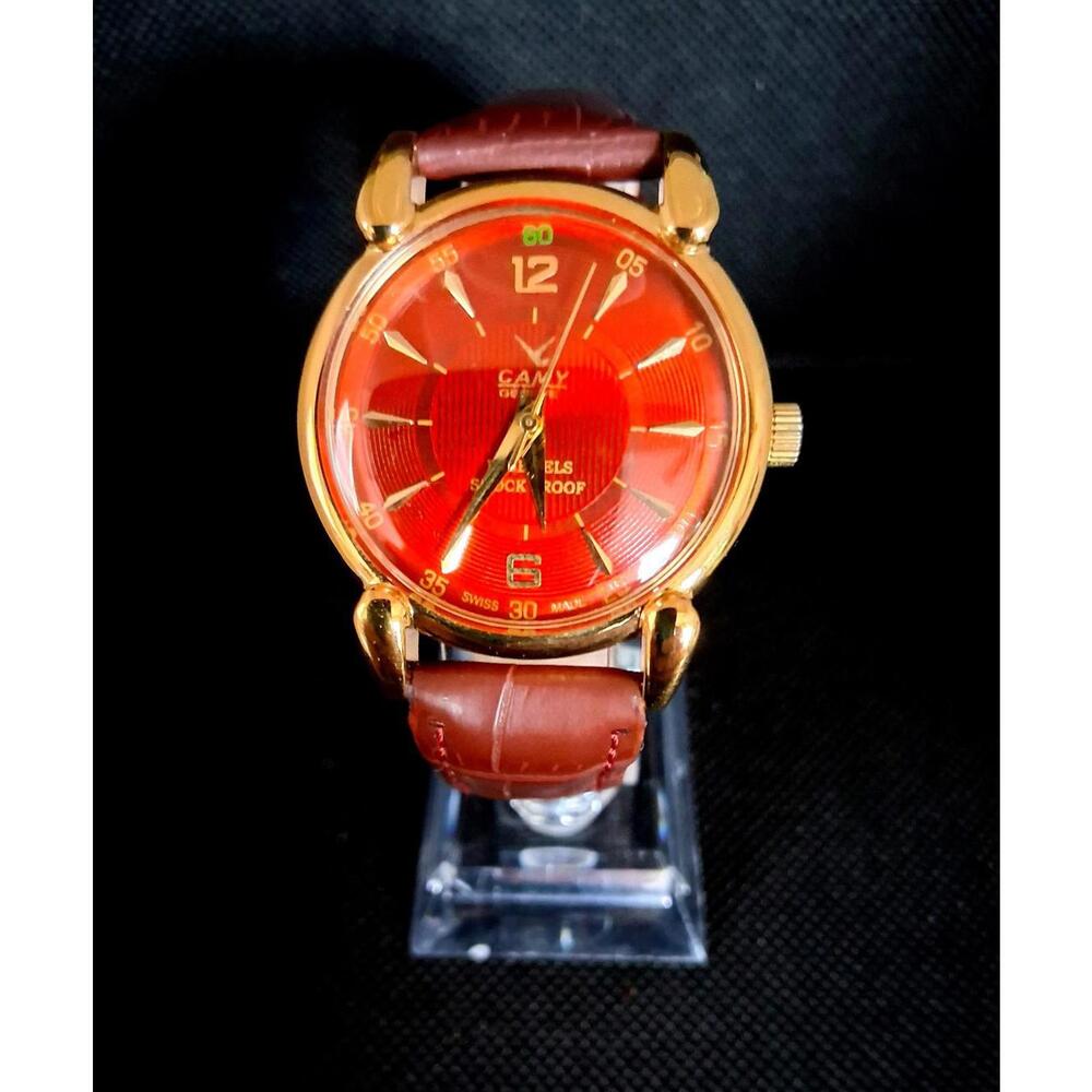 Vintage Camy Men's Leather Mechanical Watch RARE - Picture 3 of 8